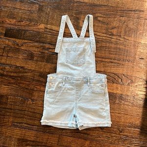 Girls size M 7/8 Cat & Jack denim short-alls